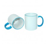 Kubek z kolorowym uchem i rantem